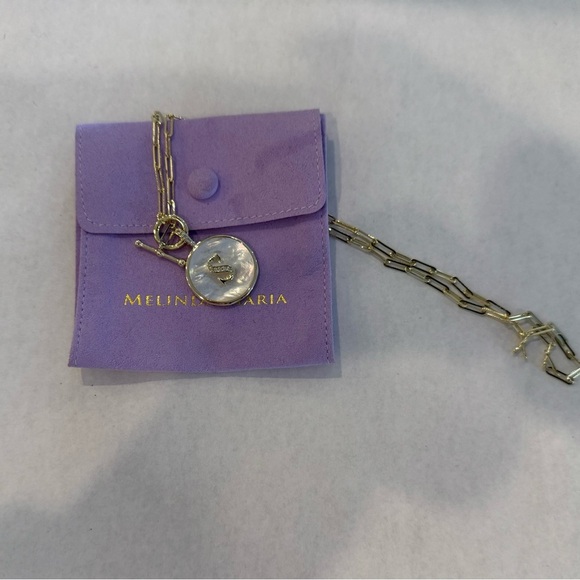 Melinda Maria Love Letters Medallion Necklace with the letter “S” - Picture 5 of 5